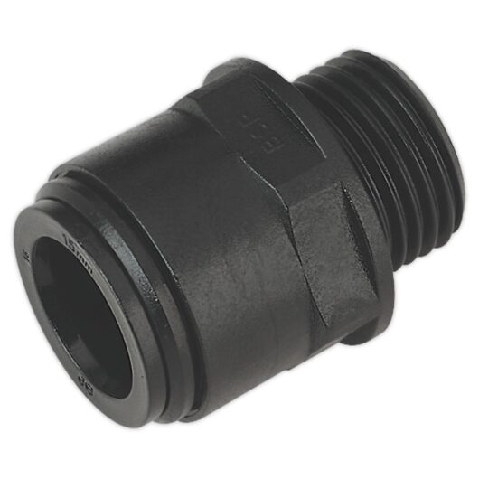 Sealey 1/2" BSP Straight Adaptor for CAS Fast Fit Systems 15mm Pack of 2