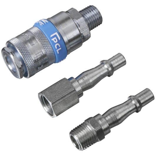 Sealey 3 Piece 1/4" BSP Air Tool Coupling Kit 1/4" BSP Pack of 3