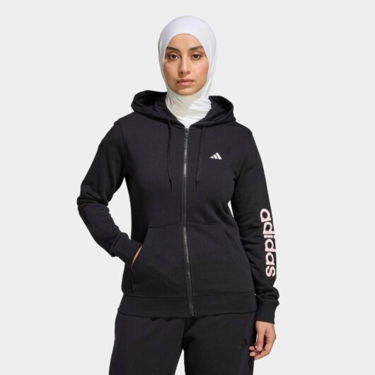 Women's Fitness Zip-up Hoodie - Black