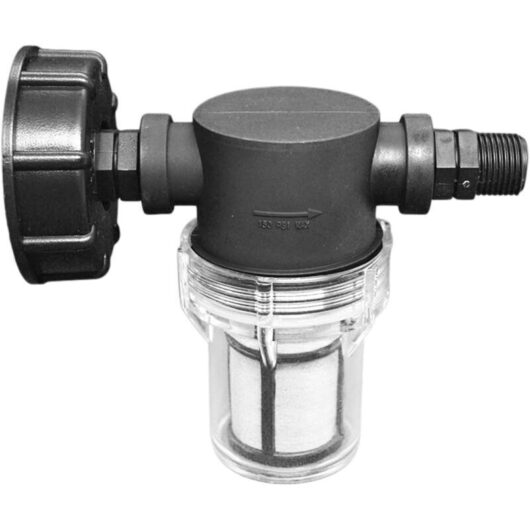 1000L Tank Fitting Tap, Garden Hose Joint for Rainwater Collectors with Filter Function, S60x6 IBC Water Tank Adapter (1/2'' External Thread)