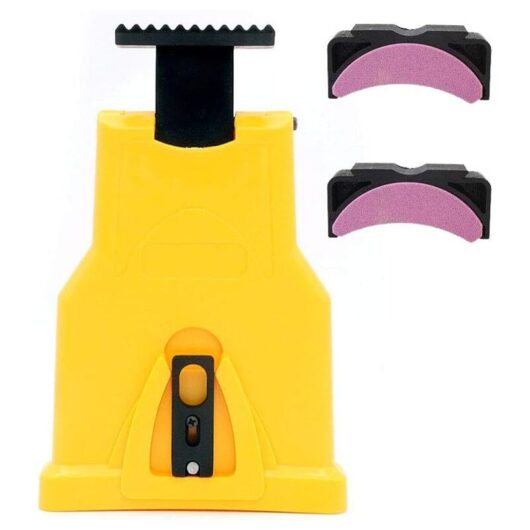 Chainsaw Sharpener, Chainsaw Blade Sharpener, Chainsaw Chain Tool with 2 Sharpening Stones and Holders, Fits 14,16,18,20 Inch Chainsaw Bars