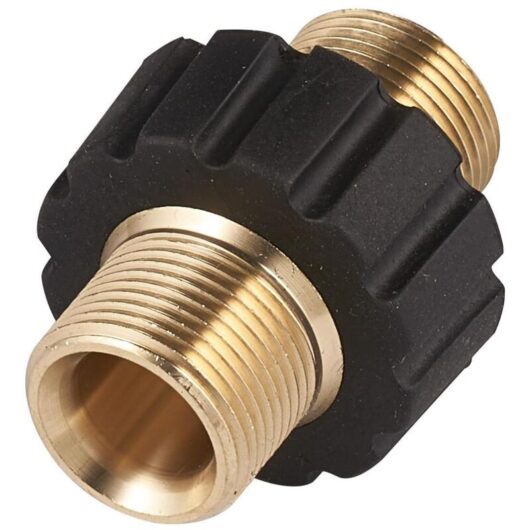 Csparkv - 1pc M22 Male to M22 Male Pressure Washer Adapter Quick Release Brass Internal Thread 14mm Hose Pipe Connector Parts