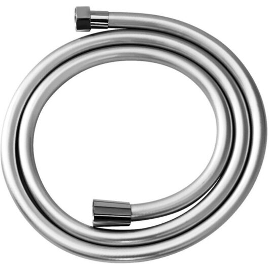Flexible bathroom shower hose, 1200mm shower hose, kink-resistant, glossy finish, universal 1/2" threaded fitting, chrome finish