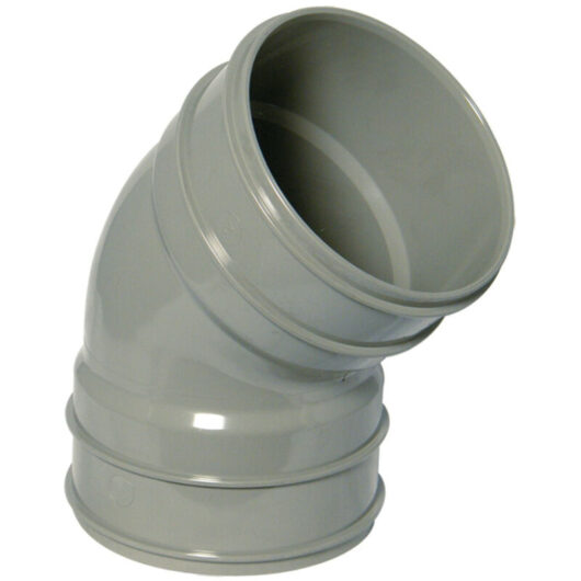 FloPlast 135° Bend Grey PVC Soil Pipe Connector