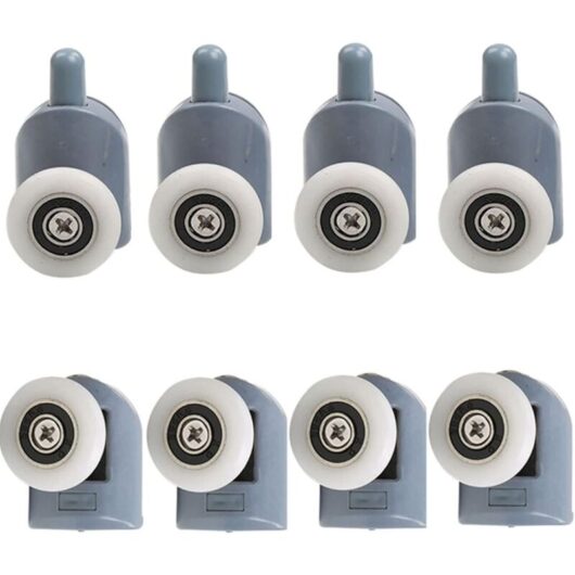 Ikodm - Shower door rollers, set of 8, diameter 23 mm, for shower enclosures