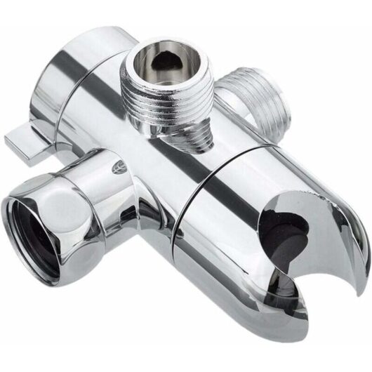 Odipie - 3-Way Shower Diverter Valve Mount G1/2 Handheld Shower Arm Diverter Splitter Polished Chrome Bathroom Shower System Replacement Part