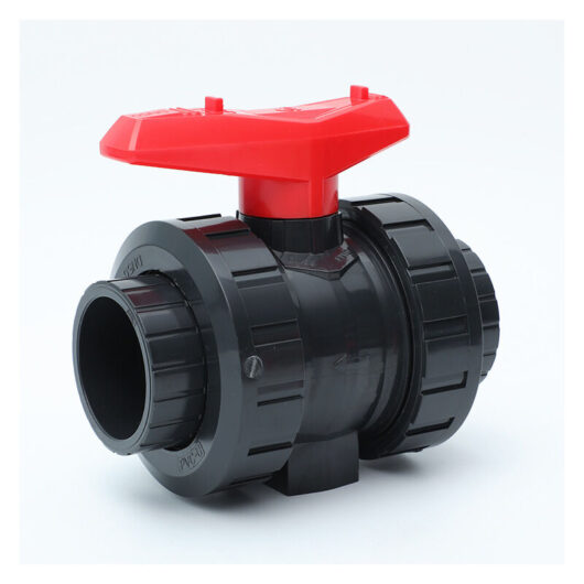 Pvc ball valve i 50mm i 1 1/2 for adhesive sockets and fittings i Shut-off valve i pvc pipe connection i Ball valve for swimming pool and pond