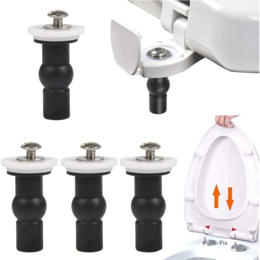 Toilet Seat Fixings, 4 Rubber Expansion Bolts, Stainless Steel Toilet Fixing Screws, Replacement Toilet Seat Fixings, Fits All Toilets (14mm)